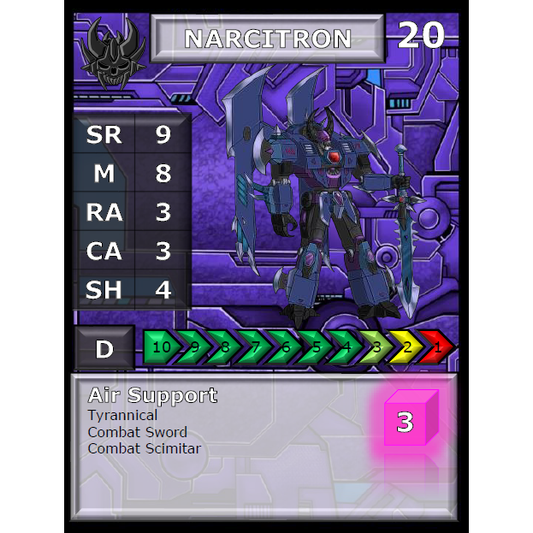 BOT WAR DECEIVER STAT CARDS