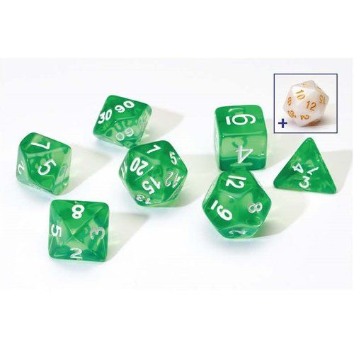 SIRIUS DICE SET: GREEN TRANSLUCENT