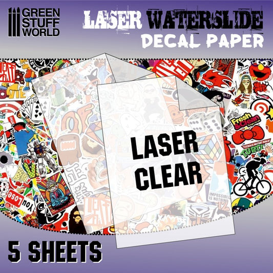 DECAL PAPER LASER CLEAR