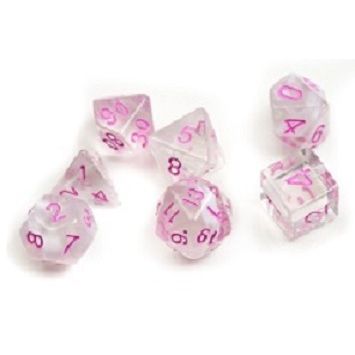 SIRIUS DICE SET: WHITE CLOUD PINK